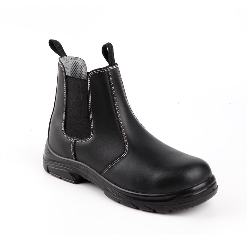 Halfhoge, gladde leren antislip werklaarzen